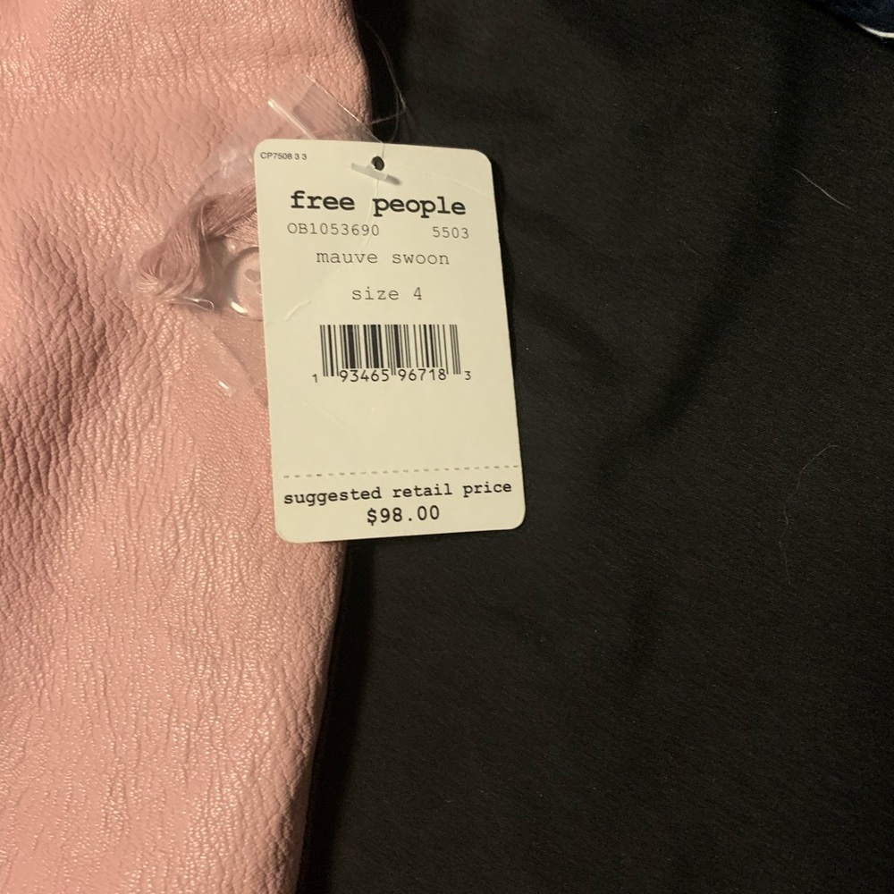 NWT Free People Mauve Payton Paperbag Mini Skirt - Picture 4 of 7